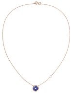 Колье из золота c бриллиантами и лазуритом