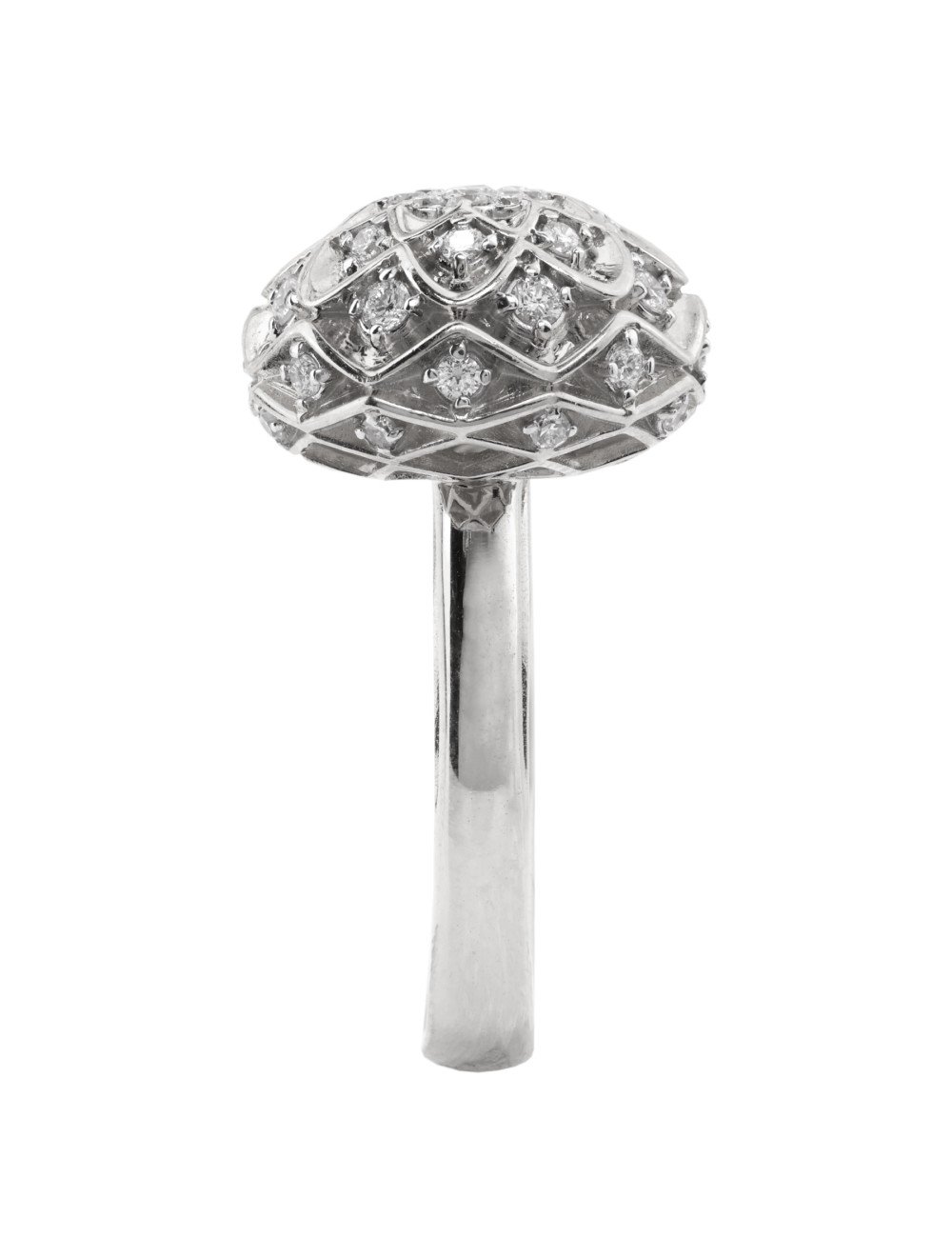 Кольцо из белого золота c бриллиантами