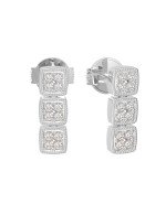 Серьги из белого золота c бриллиантами