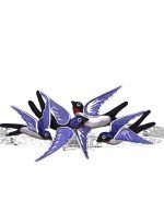 Браслет из белого золота c эмалью