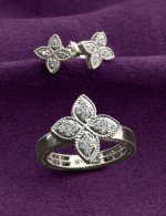 Кольцо из белого золота c бриллиантами