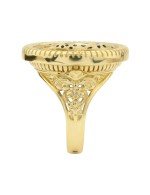 Кольцо из лимонного золота c эмалью