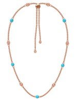 Колье из золота c бирюзой