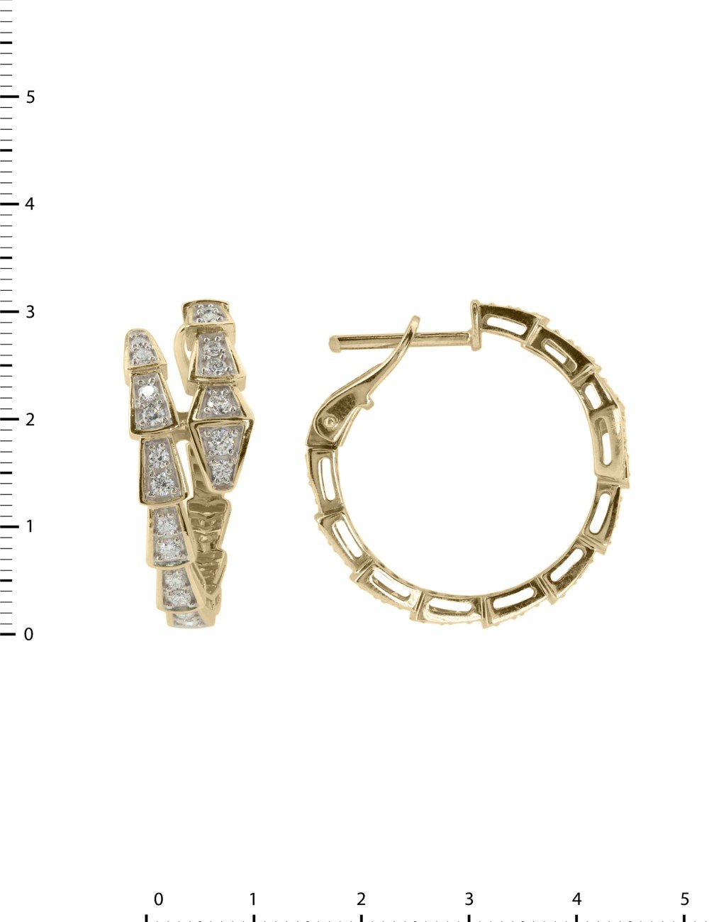 Серьги из лимонного золота c бриллиантами