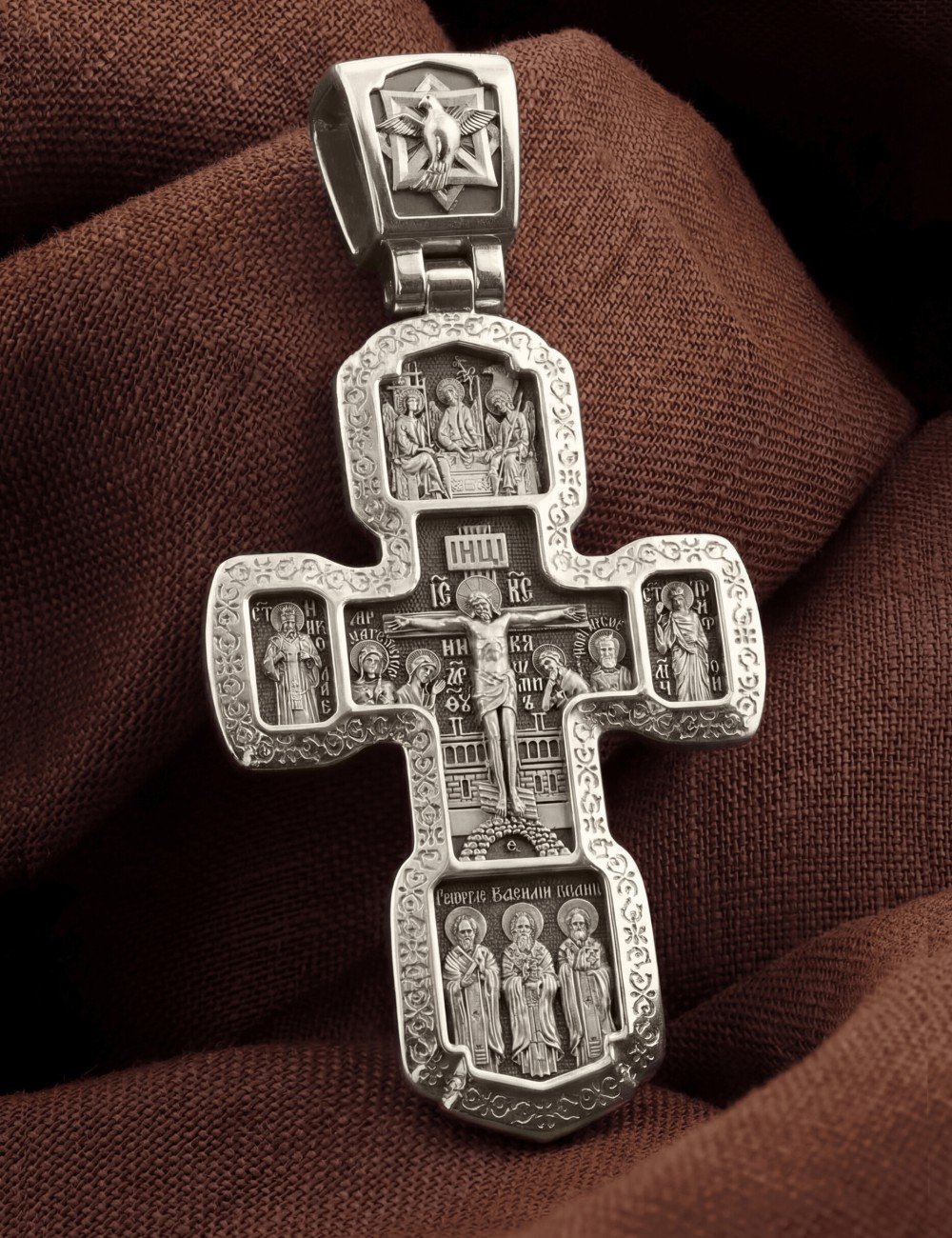 Крест из белого золота