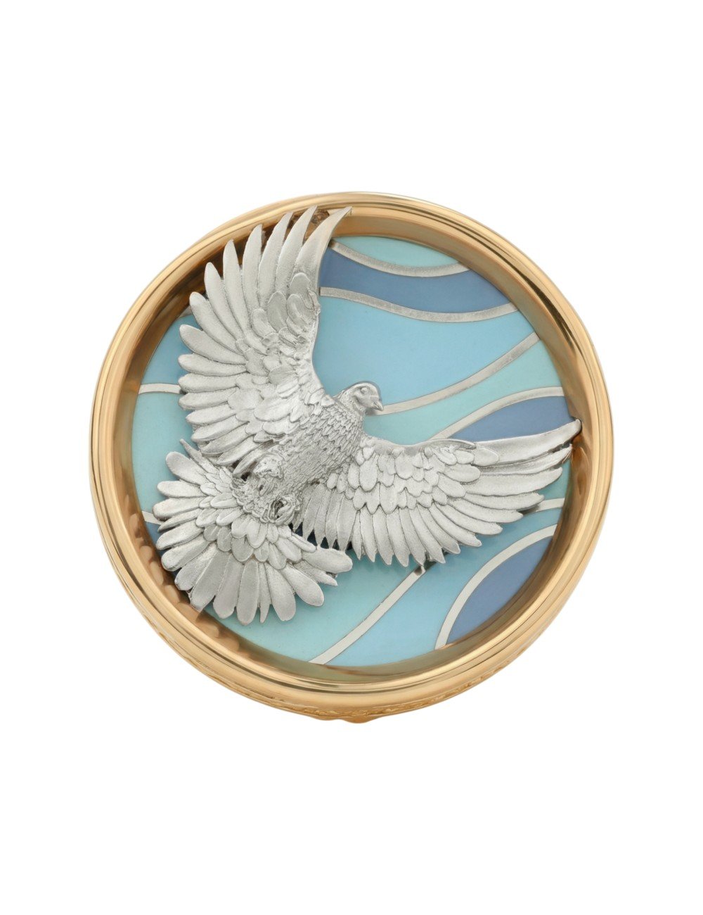 Кольцо из золота c эмалью