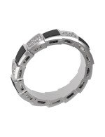 Кольцо из белого золота c бриллиантами и ониксом