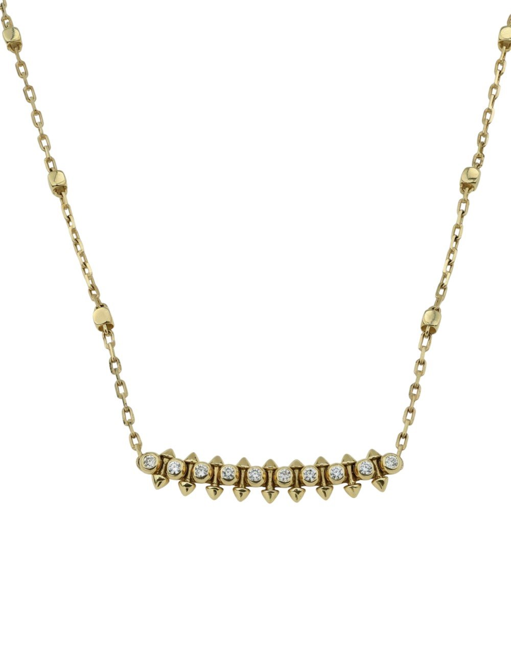 Колье из лимонного золота c бриллиантами