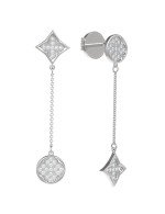 Серьги из белого золота c бриллиантами