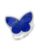 Кольцо из белого золота c лазуритом