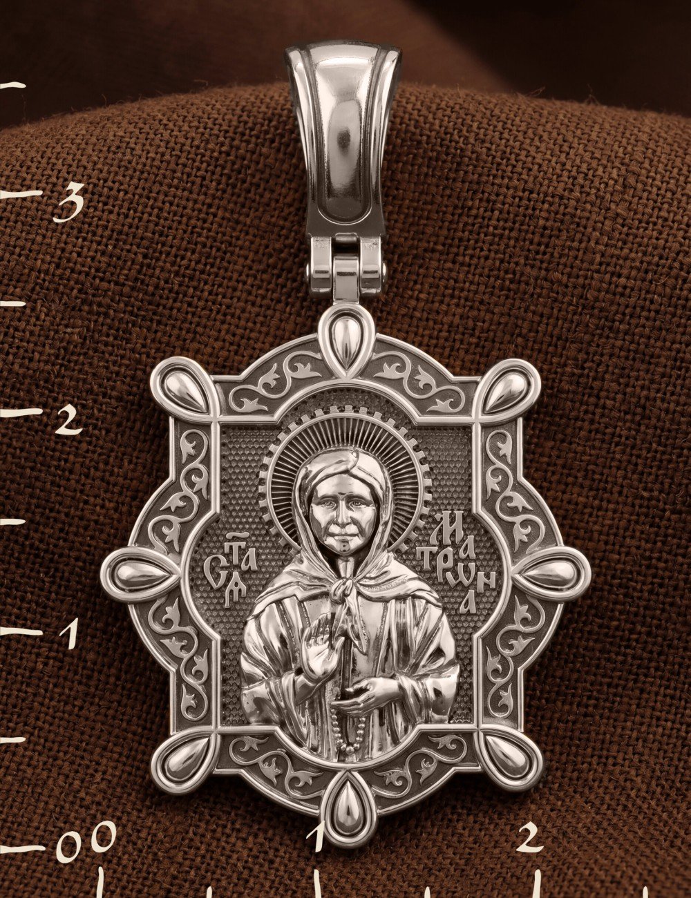 Образок из белого золота 585 пробы