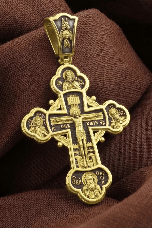 Крест из лимонного золота