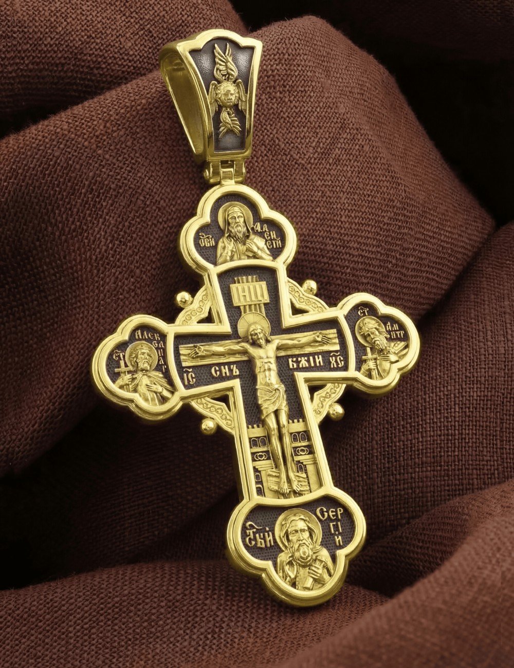Крест из лимонного золота