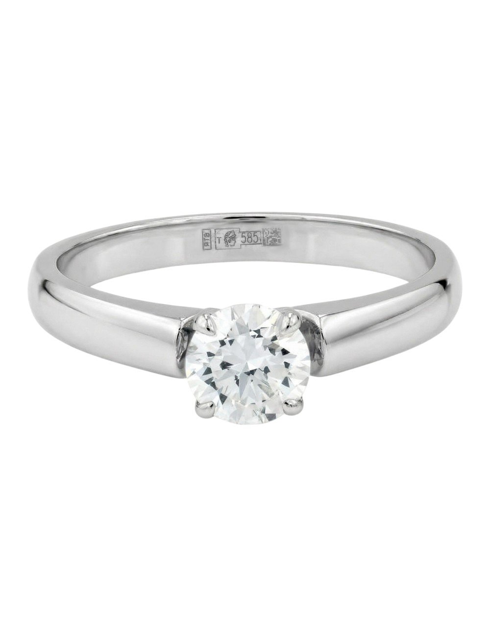 Кольцо из белого золота c бриллиантами