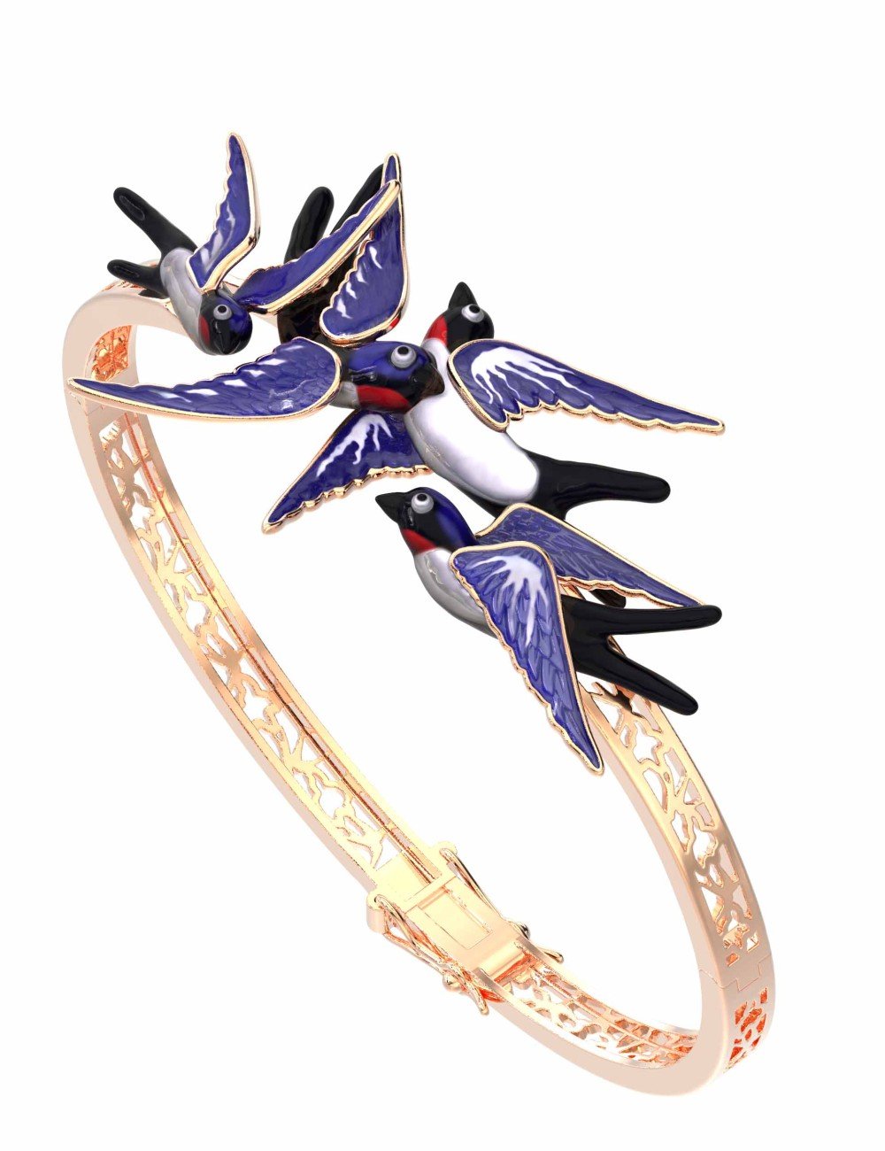 Браслет из золота c эмалью