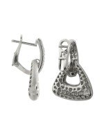 Серьги из белого золота c бриллиантами