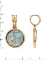 Серьги из золота c эмалью