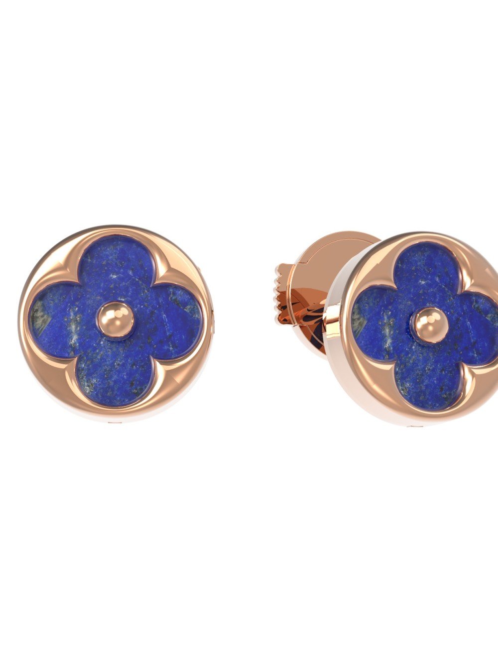 Серьги из золота c лазуритом