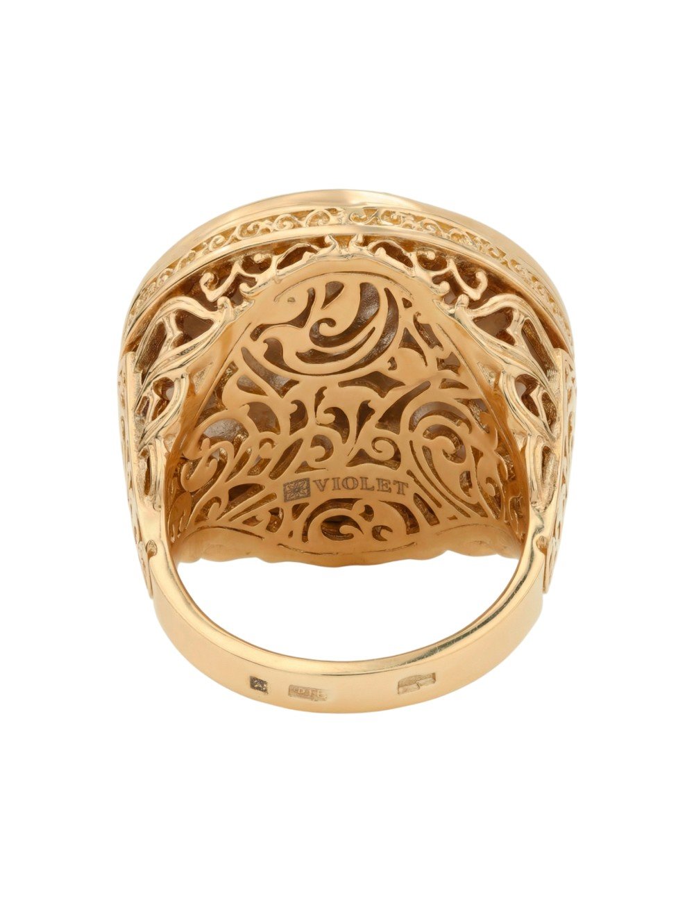 Кольцо из золота c эмалью