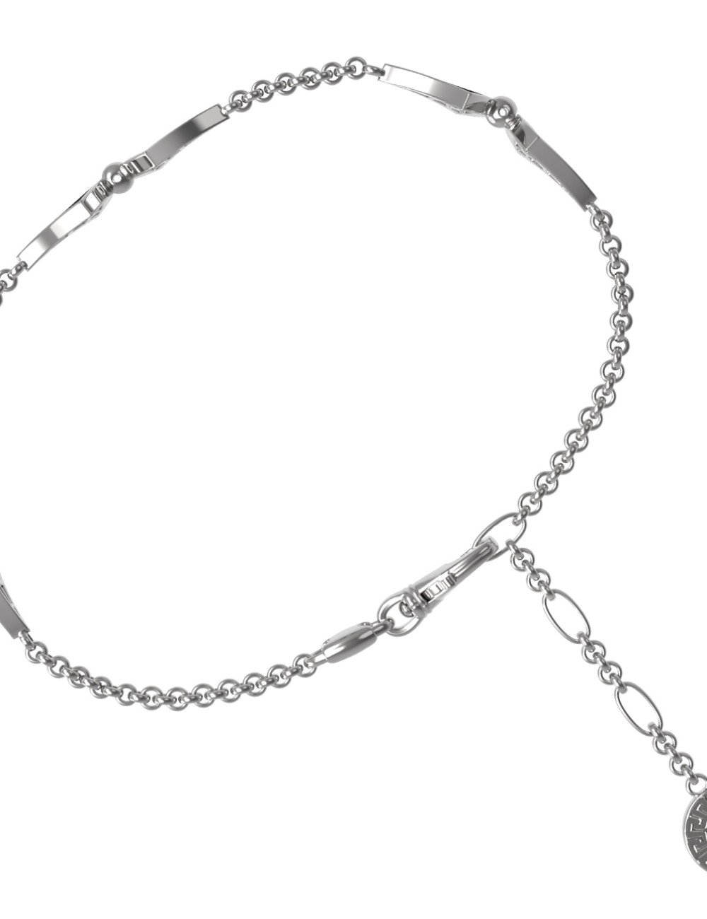 Браслет из белого золота c ониксом и перламутром