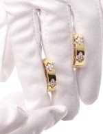 Серьги из лимонного золота c бриллиантами