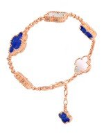 Браслет из золота c лазуритом и перламутром