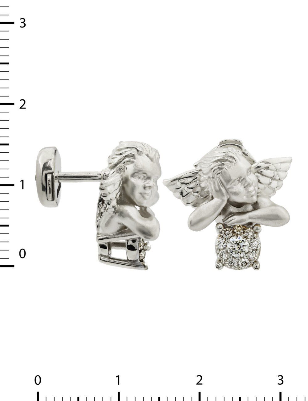 Серьги из белого золота c бриллиантами