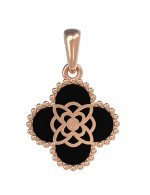 Подвеска из золота c бриллиантами и ониксом