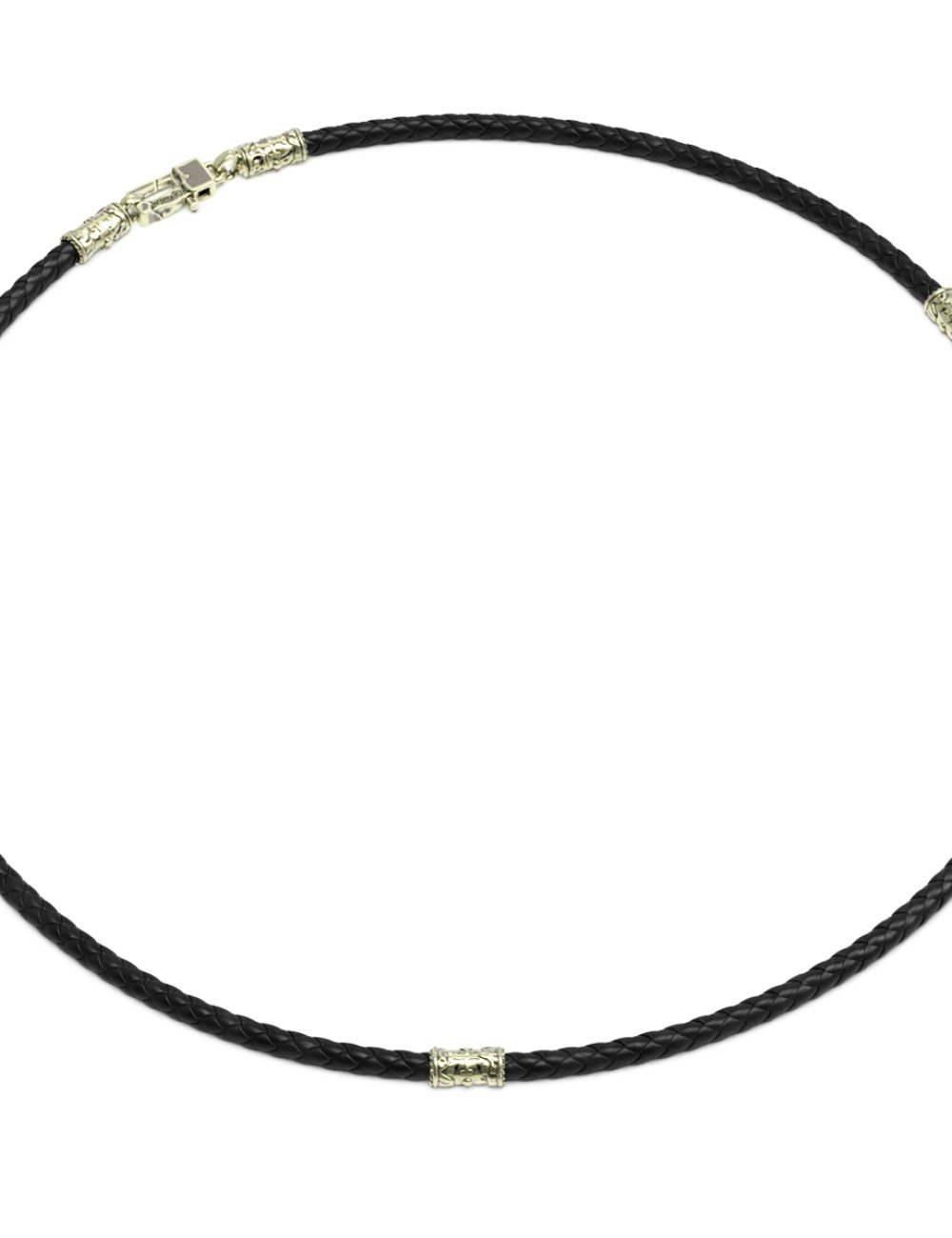 Гайтан из зелёного золота c кожаным шнурком