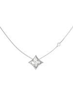 Колье из белого золота c бриллиантами и перламутром