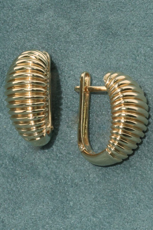 Серьги из лимонного золота