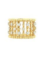 Кольцо из лимонного золота c бриллиантами