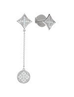 Серьги из белого золота c бриллиантами