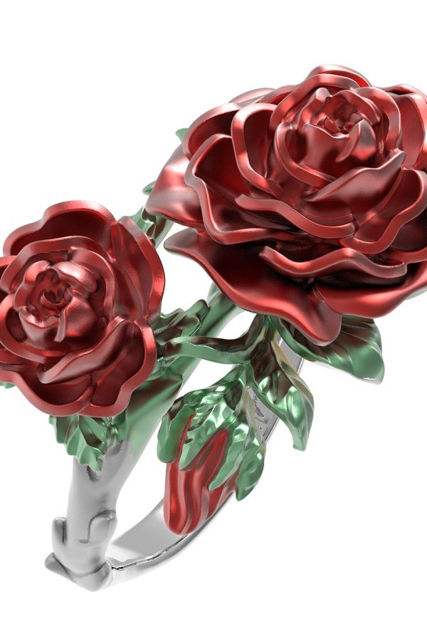 Кольцо из белого золота