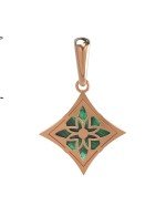 Подвеска из золота c малахитом