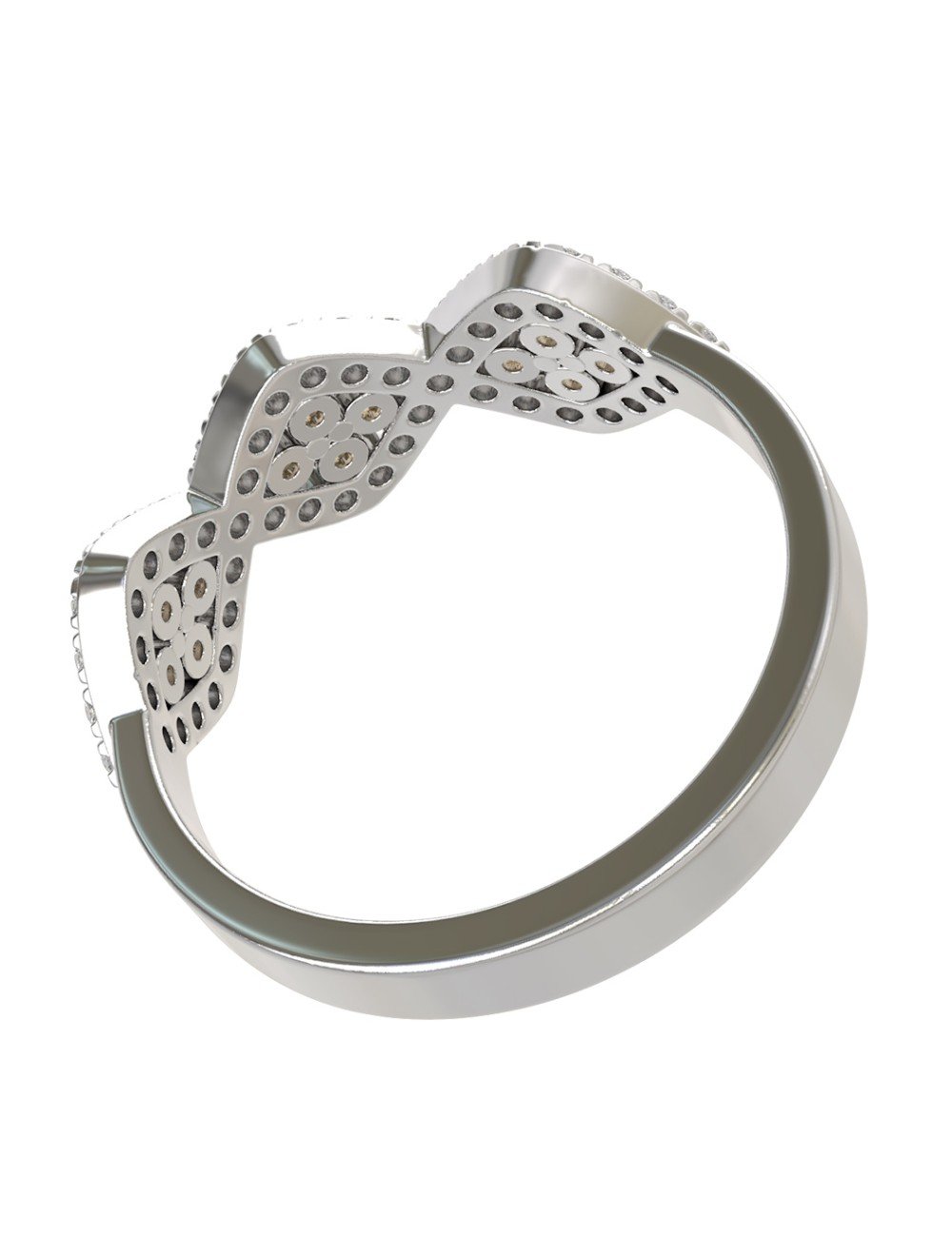 Кольцо из белого золота c бриллиантами