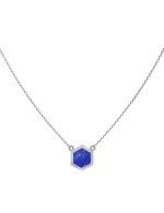 Колье из белого золота c лазуритом