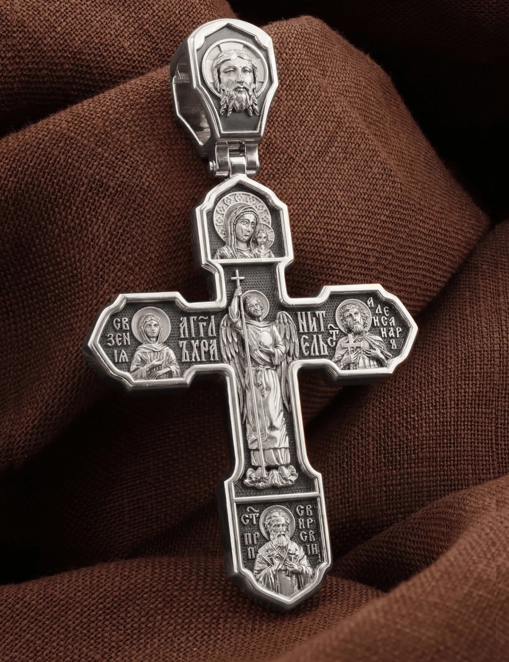 Крест из белого золота