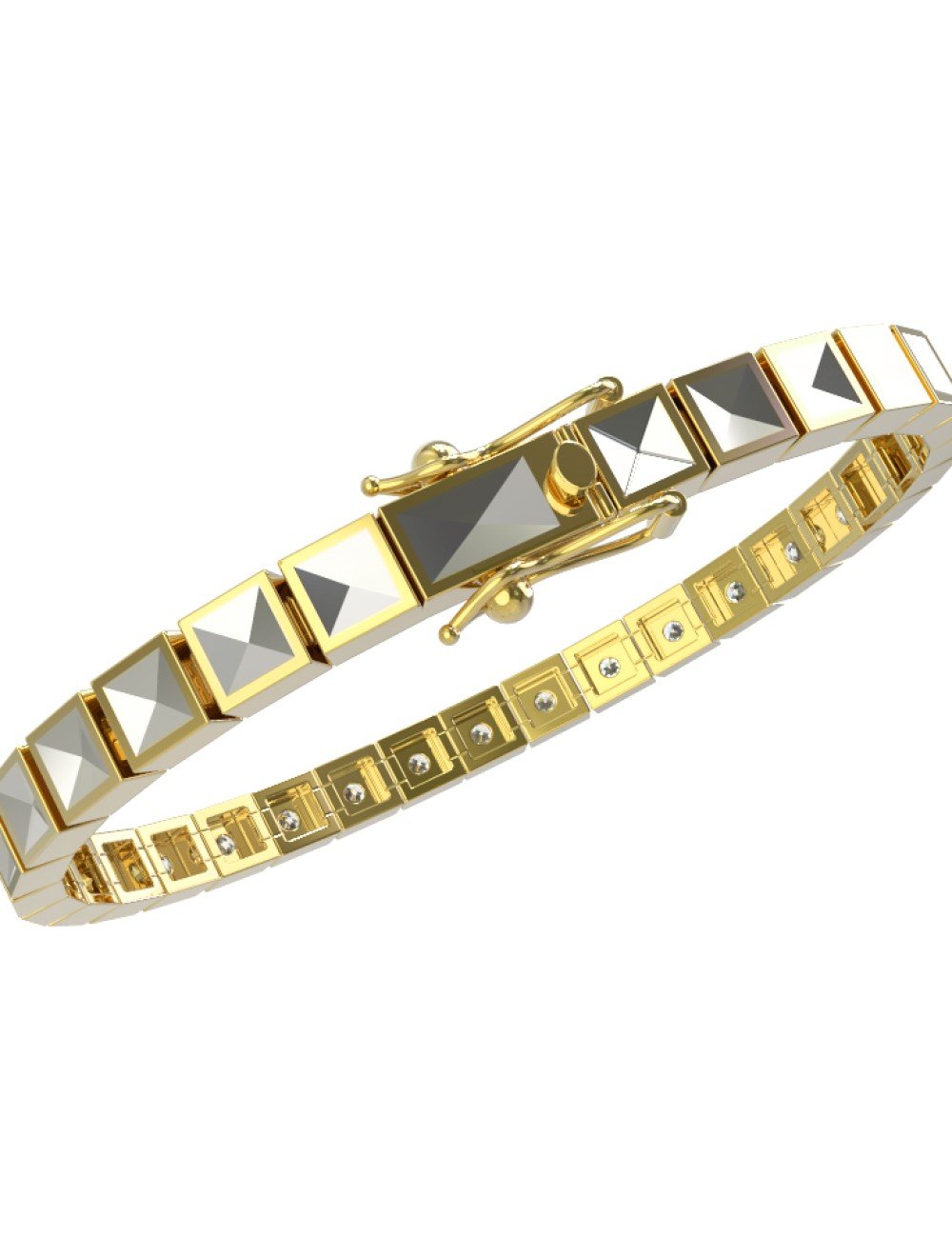 Браслет из лимонного золота c бриллиантами