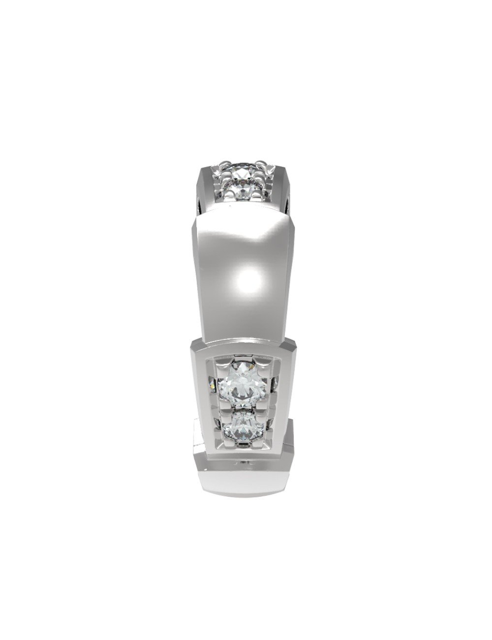 Подвеска из белого золота c бриллиантами