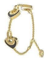 Браслет из лимонного золота c ониксом и перламутром