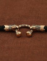 Шнурок шёлковый из золота c шёлковым шнурком