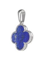 Подвеска из белого золота c лазуритом
