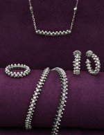 Серьги из белого золота c бриллиантами