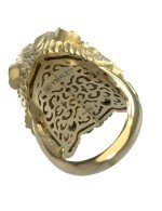 Кольцо из лимонного золота c эмалью