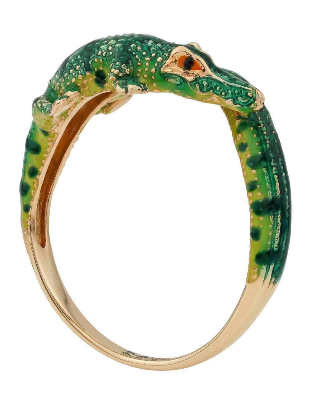 Кольцо из золота c эмалью