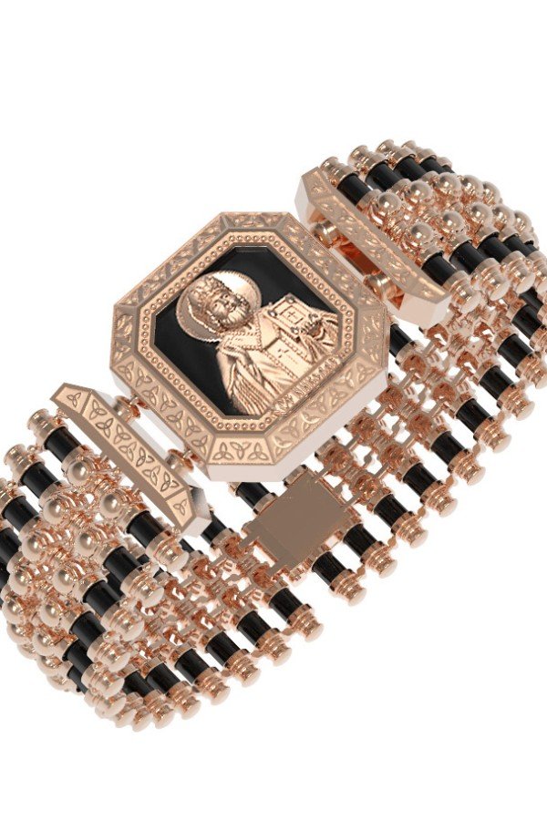 Браслет из золота c ониксом