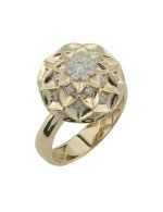 Кольцо из лимонного золота c бриллиантами