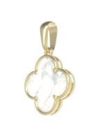 Подвеска из лимонного золота c перламутром