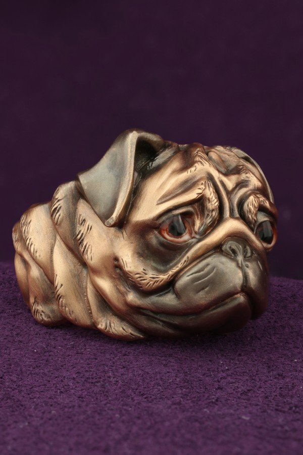 Кольцо из золота c эмалью